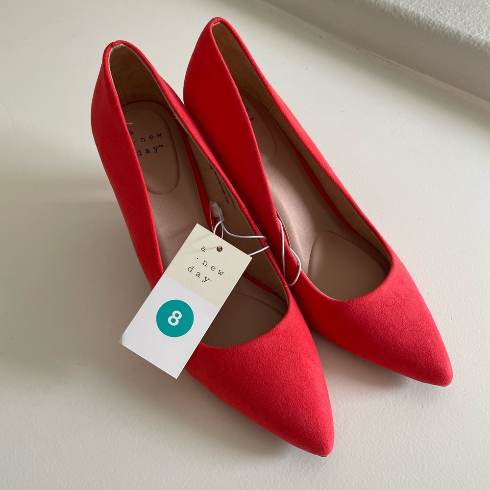 Gemma Pointed Toe Heels - A New Day™ Coral 8